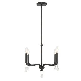 Viremont Four Light Chandelier in Matte Black