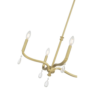 Viremont Four Light Chandelier in Vintage Brass
