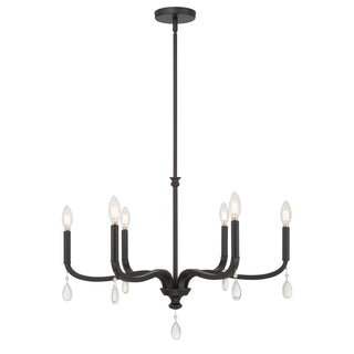 Viremont Six Light Chandelier in Matte Black
