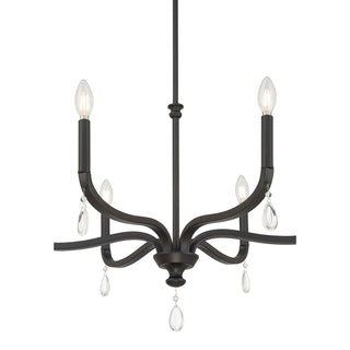 Viremont Six Light Chandelier in Matte Black