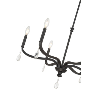 Viremont Six Light Chandelier in Matte Black