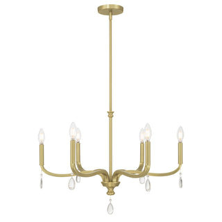 Viremont Six Light Chandelier in Vintage Brass