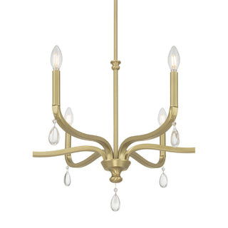 Viremont Six Light Chandelier in Vintage Brass