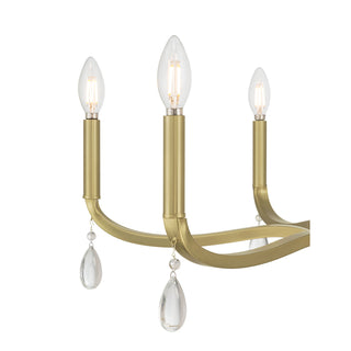 Viremont Six Light Chandelier in Vintage Brass