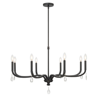 Viremont Eight Light Chandelier in Matte Black