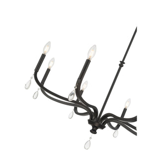 Viremont Eight Light Chandelier in Matte Black
