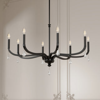 Viremont Eight Light Chandelier in Matte Black