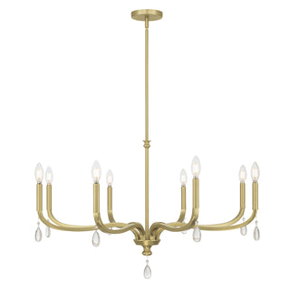 Viremont Eight Light Chandelier in Vintage Brass