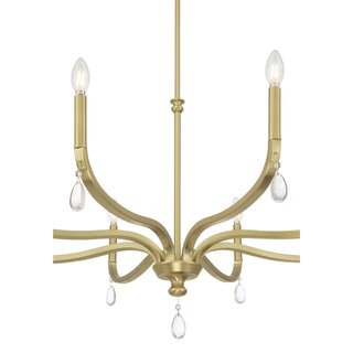 Viremont Eight Light Chandelier in Vintage Brass