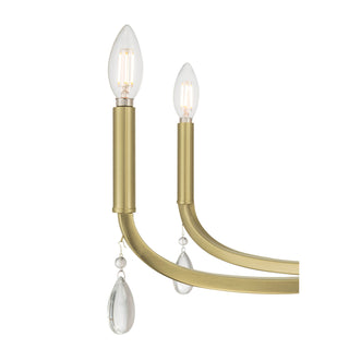 Viremont Eight Light Chandelier in Vintage Brass