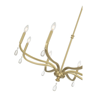 Viremont Eight Light Chandelier in Vintage Brass