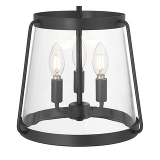 Adabella Three Light Semi-Flush Mount in Matte Black