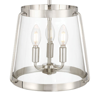 Adabella Three Light Semi-Flush Mount in Polished Nickel