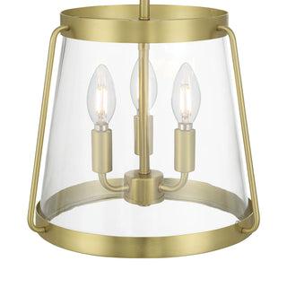 Adabella Three Light Semi-Flush Mount in Vintage Brass