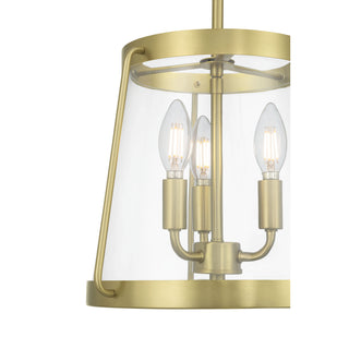 Adabella Three Light Semi-Flush Mount in Vintage Brass