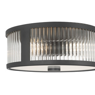 Ardezia Three Light Flush Mount in Matte Black
