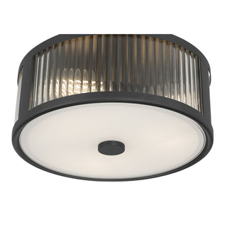 Ardezia Three Light Flush Mount in Matte Black