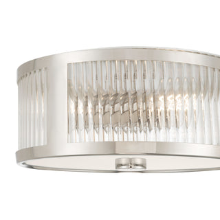 Ardezia Three Light Flush Mount in Polished Nickel