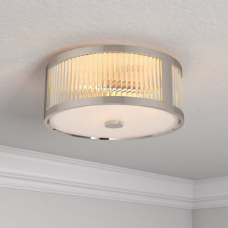 Ardezia Three Light Flush Mount in Polished Nickel