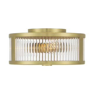 Ardezia Three Light Flush Mount in Vintage Brass
