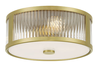 Ardezia Three Light Flush Mount in Vintage Brass