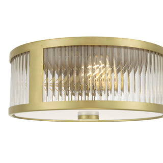 Ardezia Three Light Flush Mount in Vintage Brass