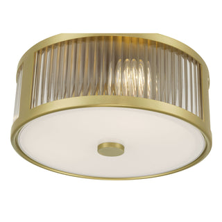 Ardezia Three Light Flush Mount in Vintage Brass