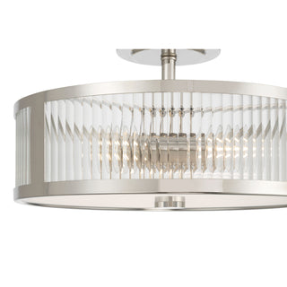 Ardezia Three Light Semi-Flush Mount in Polished Nickel