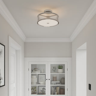 Ardezia Three Light Semi-Flush Mount in Polished Nickel