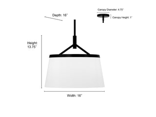 Montrine Three Light Pendant in Matte Black
