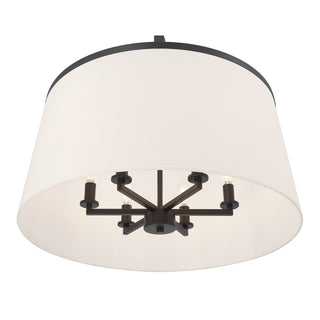 Montrine Six Light Pendant in Matte Black