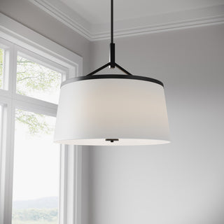 Montrine Six Light Pendant in Matte Black