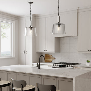 Diamara One Light Pendant in Matte Black