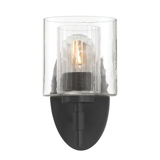 Solventa One Light Wall Sconce in Matte Black