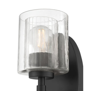 Solventa One Light Wall Sconce in Matte Black