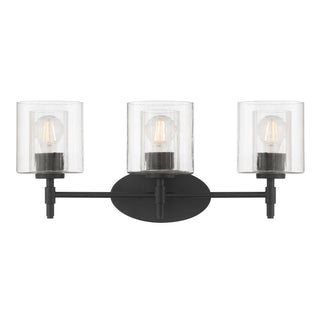 Solventa Three Light Vanity in Matte Black