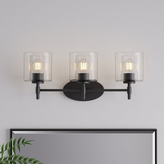 Solventa Three Light Vanity in Matte Black