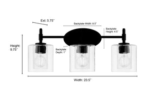 Solventa Three Light Vanity in Matte Black