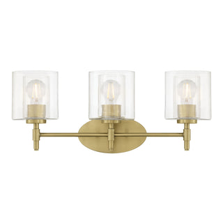 Solventa Three Light Vanity in Vintage Brass