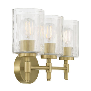 Solventa Three Light Vanity in Vintage Brass