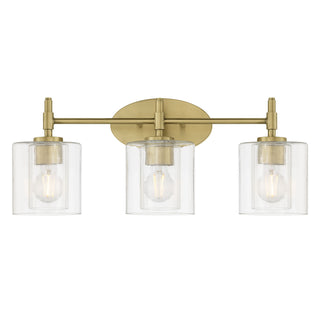 Solventa Three Light Vanity in Vintage Brass