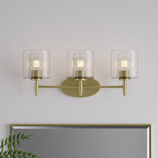 Solventa Three Light Vanity in Vintage Brass