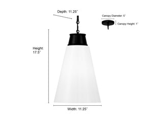 Bellaryn One Light Pendant in Matte Black
