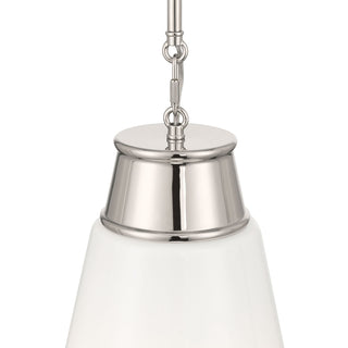 Bellaryn One Light Pendant in Polished Nickel