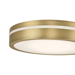 Soltra LED Flush Mount in Vintage Brass