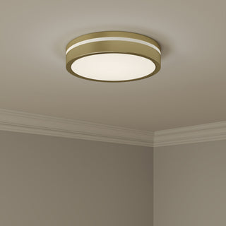 Soltra LED Flush Mount in Vintage Brass