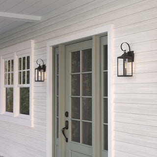 Halston One Light Lantern in Powder Coated Black