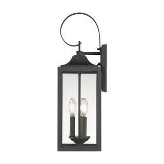 Halston Three Light Lantern in Powder Coated Black