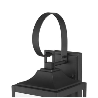 Halston Three Light Lantern in Powder Coated Black