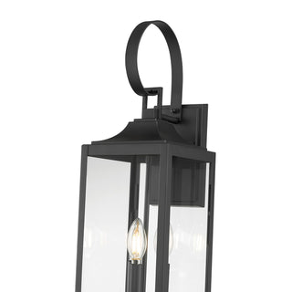 Halston Three Light Lantern in Powder Coated Black